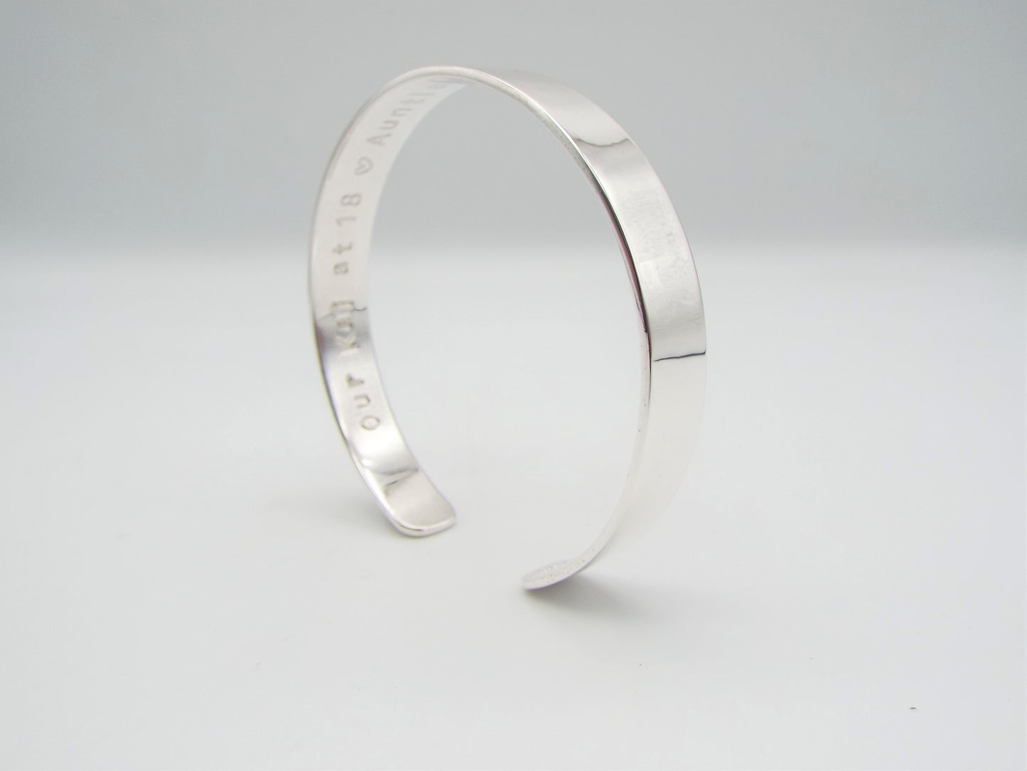 Mens Sterling Silver Cuff Bracelet - larger size