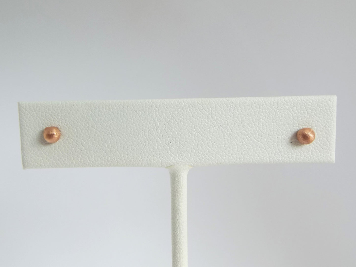 Molten Droplet Rose Gold Stud Earrings