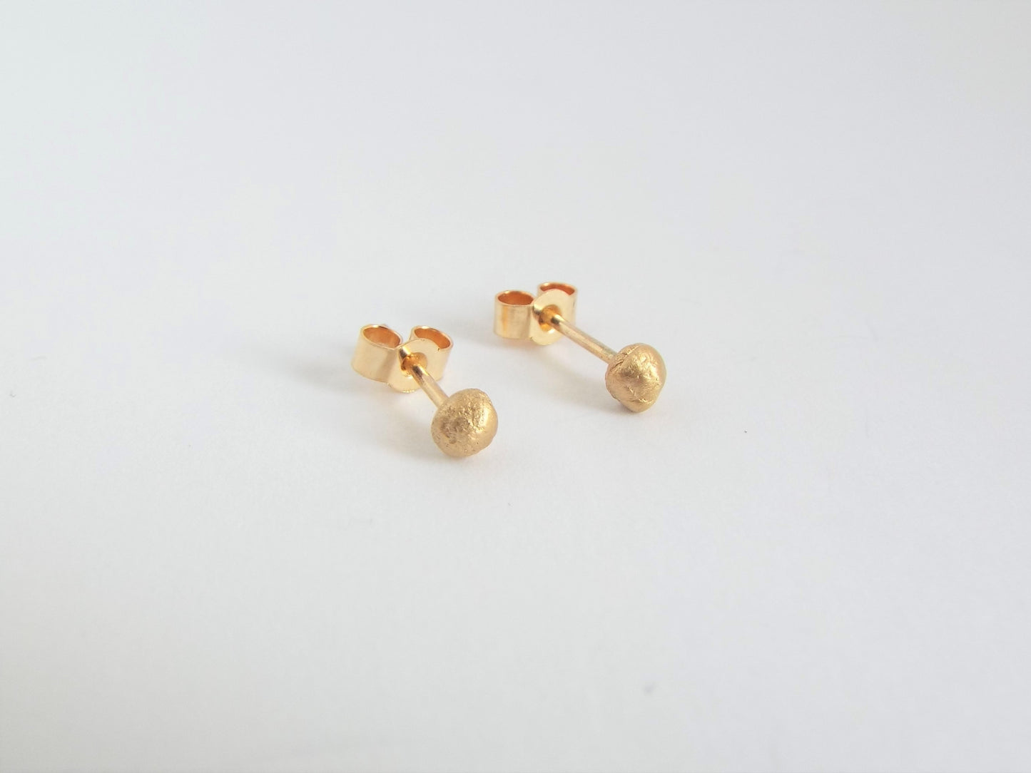 Molten Droplet 9ct Gold Earrings