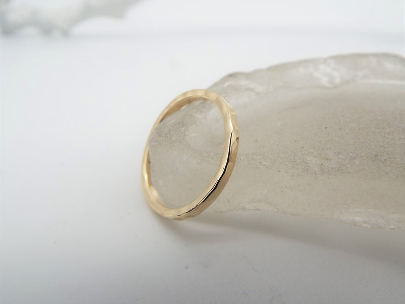 Hammered Gold Stacking Ring