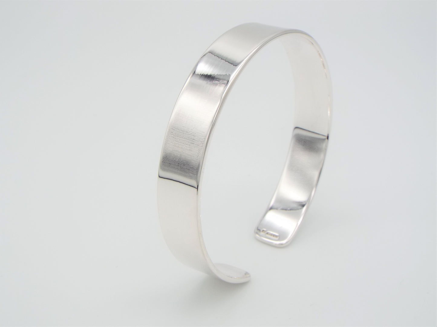 Smooth Polished Sterling Silver Cuff Bracelet - Medium