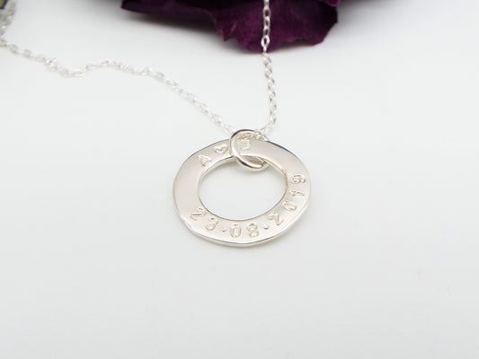 Special Date Silver Necklace