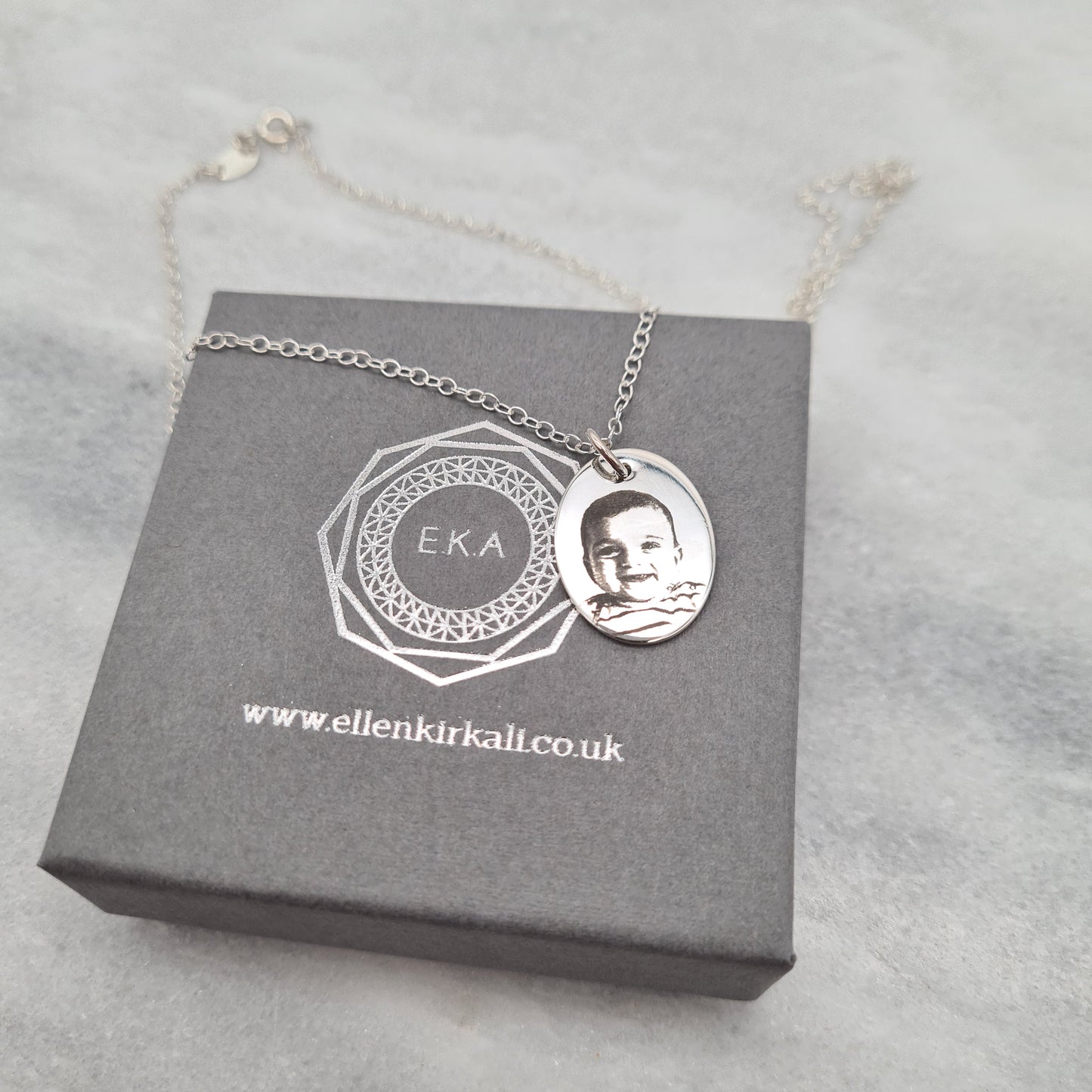 Sterling Silver Photo Pendant Necklace
