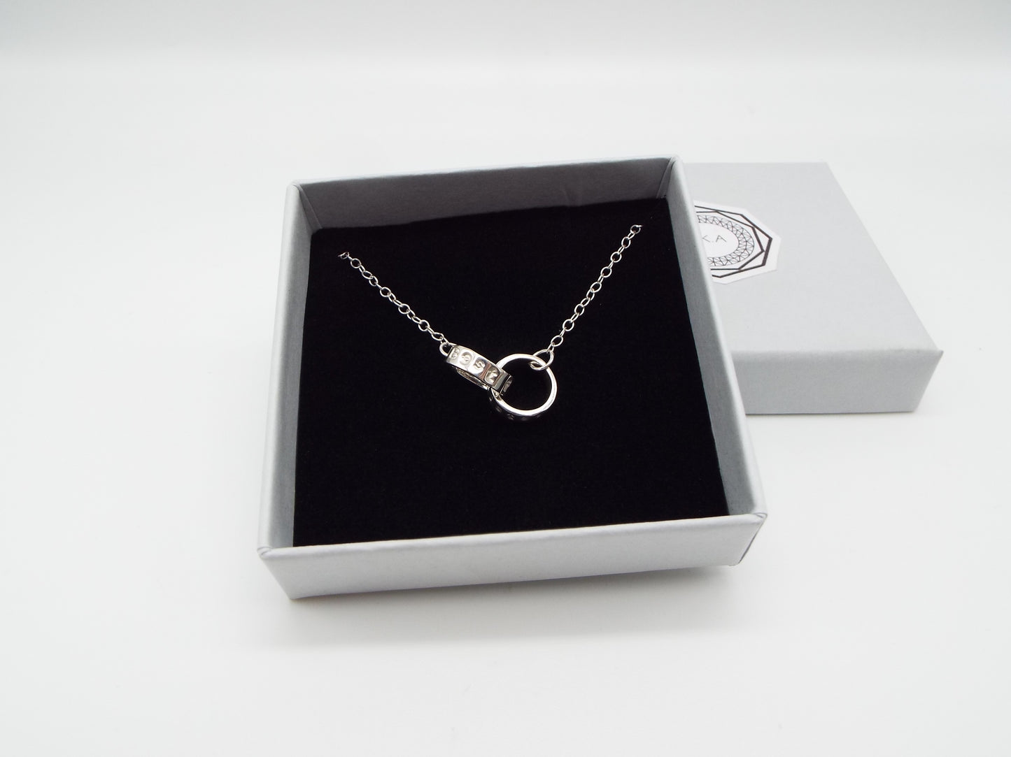 Sterling Silver Entwined Charm necklace - Personalised