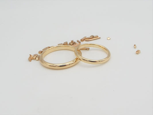 Classic Gold Band - Wedding ring set
