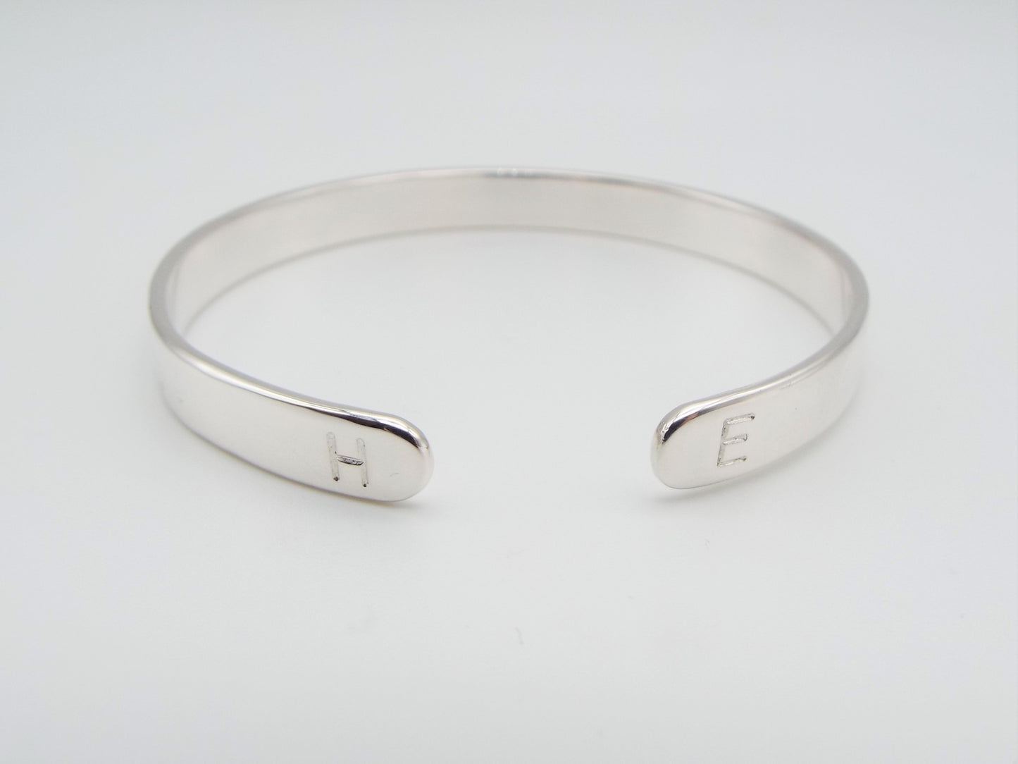 Hammered Sterling Silver Cuff Bracelet - Personalised