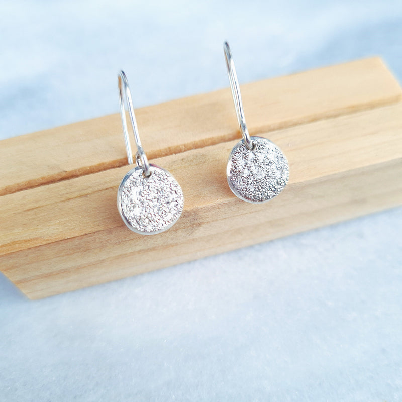 Ashes Textured Silver Earrings